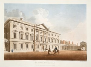 Leinster House, Dublin, 1792 (handfärgad gravyr)