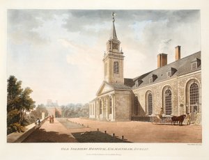 Old Soldiers Hospital, Kilmainham, Dublin, 1794 (handkolorerat gravyr)
