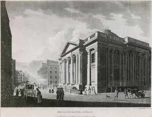 Royal Exchange (nu City Hall), Cork Hill, Dublin av James Malton