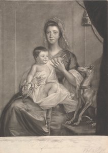 Lady Jane Cathcart (född Hamilton), och hennes son av James McArdell