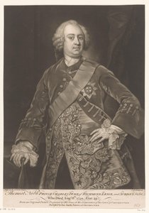 Porträtt av Charles Lennox Den ädlaste prins Charles hertig av Richmond (...) (titel på objekt)