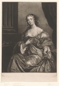 Porträtt av Elizabeth Hamilton som Sankta Katarina av James McArdell