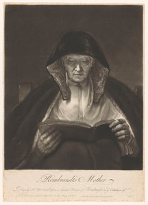 Porträtt av en gammal kvinna som läser Rembrandts mor (titel på objekt)