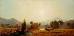 View of the Catskills (olja på duk)
