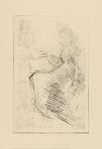 [76] Avtryck från annullerade tallrikar av Whistler - The Desk. av James Abbott McNeill Whistler