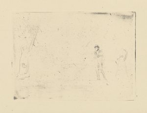 [76] Avtryck från annullerade plåtar av Whistler - [Två figurer]. av James Abbott McNeill Whistler