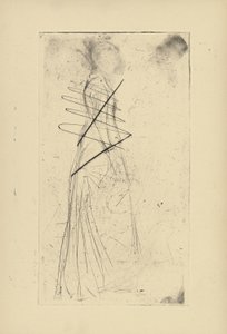 [76] Avtryck från annullerade plåtar av Whistler - [Woman Standing]. av James Abbott McNeill Whistler