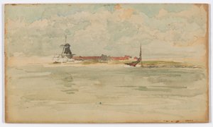 En liten röd anteckning–Dordrecht av James Abbott McNeill Whistler