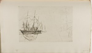 En skiss över frakt av James Abbott McNeill Whistler