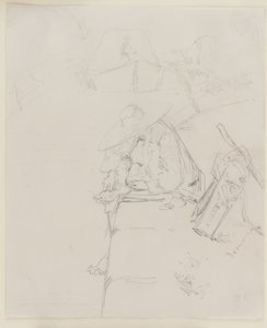 En man som satt på kanten av en vägg av James Abbott McNeill Whistler