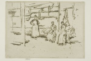 Efter försäljningen, klädbyte, Houndsditch av James Abbott McNeill Whistler