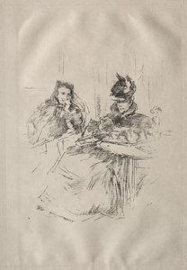 Afternoon Tea, fru Phillips och fru Charles Whibley av James McNeill Whistler