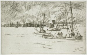 Amsterdam från Tolhuis av James McNeill Whistler
