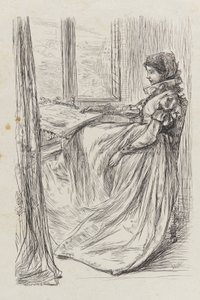 En illustration till <em>Morgen före massakern på St. Bartholomew</em> av James Abbott McNeill Whistler