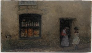 En orange anteckning: Sweet Shop av James Abbott McNeill Whistler