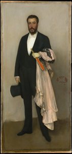 Arrangemang i hudfärg och svart: porträtt av Theodore Duret av James McNeill Whistler