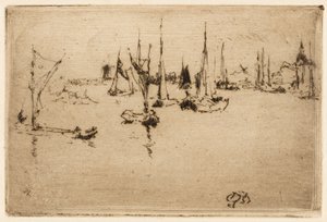 Pråmar, Dordrecht av James Abbott McNeill Whistler