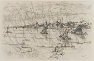 Battersea Reach av James Abbott McNeill Whistler