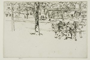 Boulevard Poissonniere, Paris av James McNeill Whistler