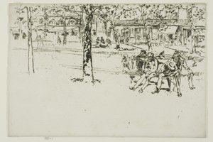 Boulevard Poissonniere, Paris av James Abbott McNeill Whistler