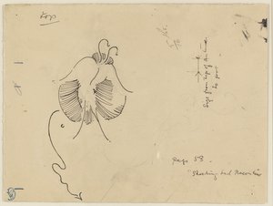 Fjäril (recto); Fragment av fjäril (verso) av James McNeill Whistler