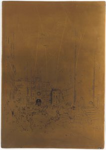 Inställd tryckplåt för <em>The Piazzetta</em> av James Abbott McNeill Whistler