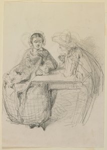 Par sitter vid ett bord av James Abbott McNeill Whistler