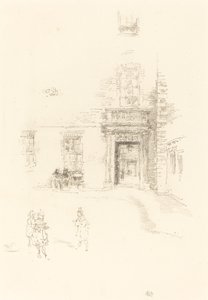 Courtyard, Chelsea Hospital av James Abbott McNeill Whistler