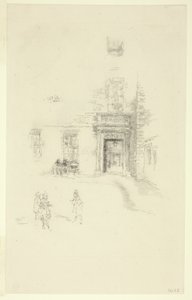 Courtyard, Chelsea Hospital av James Abbott McNeill Whistler