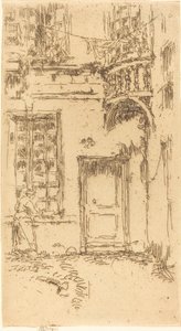 Courtyard, Rue P.L. Kurir av James Abbott McNeill Whistler