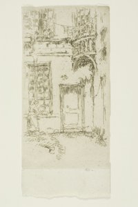 Courtyard, Rue P. L. Courier, Tours av James Abbott McNeill Whistler