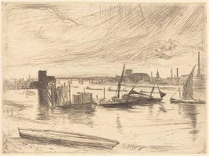 Tidigt på morgonen, Battersea av James McNeill Whistler