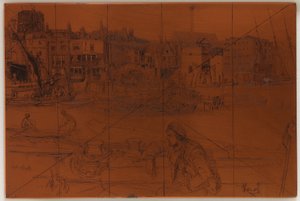 Etsplatta: Black Lion Wharf av James Abbott McNeill Whistler