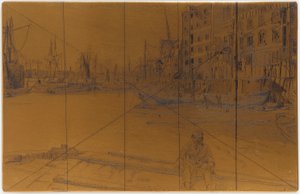 Etsplatta: Eagle Wharf (Tyzac Whiteley och Co.) av James Abbott McNeill Whistler