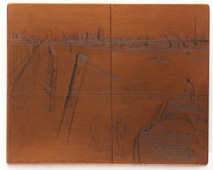 Etsplåt: Millbank av James Abbott McNeill Whistler