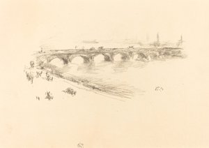 Kväll, Little Waterloo Bridge av James Abbott McNeill Whistler