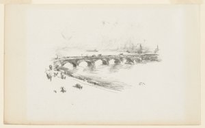 Kväll, Little Waterloo Bridge av James Abbott McNeill Whistler