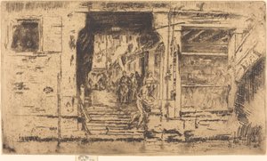 Fiskaffär, Venedig av James Abbott McNeill Whistler