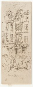 Blomstermarknad, Bryssel av James Abbott McNeill Whistler