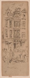 Blomstermarknad, Bryssel av James Abbott McNeill Whistler