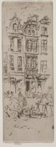 Blomstermarknaden, Bryssel av James McNeill Whistler