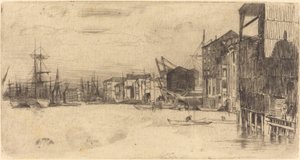 Free Trade Wharf av James Abbott McNeill Whistler