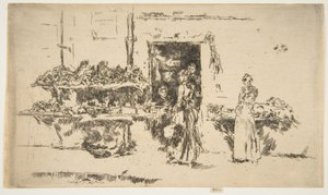 Fruktaffär, Paris (frukt- och grönsaksaffär, Paris) av James McNeill Whistler