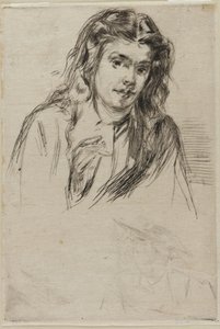 Fumettes böjda huvud av James Abbott McNeill Whistler