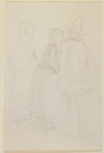 Grupp med tre stående figurer av James Abbott McNeill Whistler
