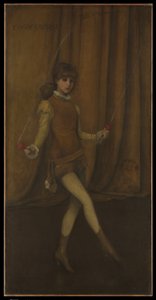 Harmoni i gult och guld: Den gyllene flickan - Connie Gilchrist av James McNeill Whistler