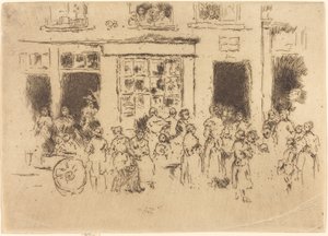 High Street, Bryssel av James Abbott McNeill Whistler