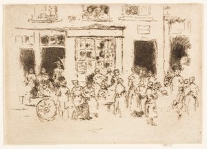 High Street, Bryssel av James Abbott McNeill Whistler
