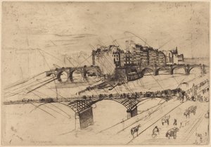 Île de la Cité, Paris av James McNeill Whistler