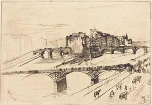 Île de la Cité, Paris av James McNeill Whistler